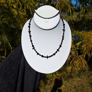 Garnet, Red Tiger Eye, Tourmaline Necklace ~ Artisan Jewelry